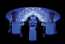 Plafoniery sufitowe LED do łazienki, kuchni i salonu, kryształowe, nowoczesne, szklane